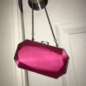 Pink satin after 6 purse